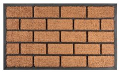 Rohožka MagicHome RBC 124, pred dvere, Brickwall, 45x75 cm, guma/kokos