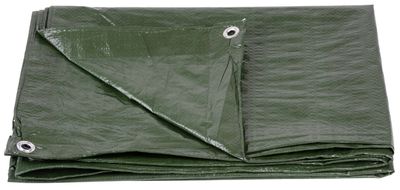 Plachta Tarpaulin Light 4x6 m, 65 g/m, zakrývacia, zelená, s okami