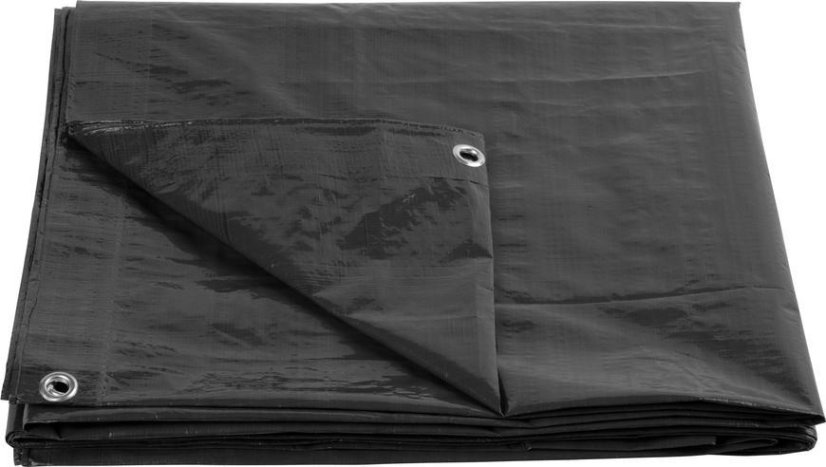 Plachta Tarpaulin 5x8 m, 200 g/m, zakrývacia, antracit, s okami