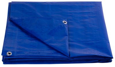 Plachta Tarpaulin Standard 2x2, zakrývacia, 80 g/m2, modrá, s okami