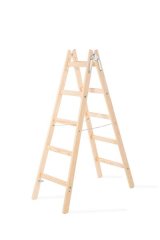 Rebrík Strend Pro, 5 priečkový, dvojitý, drevený, 1,63 m, max. 150 kg