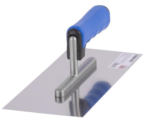 Hladítko Strend Pro Premium, BLUE SoftTouch, 270x130 mm, rovné, nerez