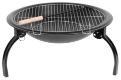 Ohnisko Strend Pro Homefire, BBQ, gril s roštom, na drevené uhlie, kovové, okrúhle, 545x400 mm