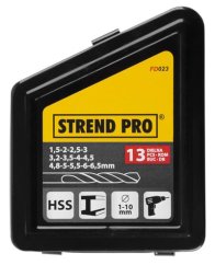 Sada vrtákov Strend Pro FD131, 13 dielna, 1-10 mm, HSS, do kovu