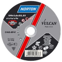 Kotúč NORTON Vulcan A 125x6,4x22 A30S-BF27, brúsny na kov a nerez