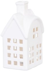 Dekorácia MagicHome, Domček, LED, biely, porcelán, 8,7x7,3x15,3 cm