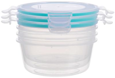 Dóza MagicHome Lunchbox, okrúhla, Clip, sada 3 ks, 700 ml, 14,5x14,5x7,5 cm