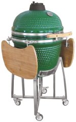 Gril Strend Pro Kamado Egg 21", priemer 46,7 cm, gril výška 91 cm, zelený, 130x73x122 cm