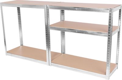 Regál Racks RAT40 MS, kovový, MDF, 5 políc, 1800x900x400 mm, max. 175 kg/polica