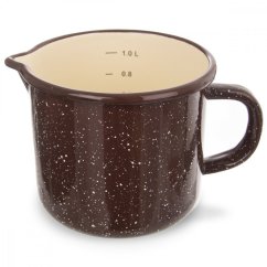 Hrnček smalt BROWN 1,2 l, pr. 12 cm