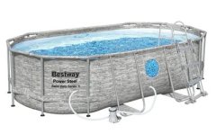 Bazén Bestway® Power Steel™, Vista Series, 56714, kartušová filtrácia, rebrík, plachta, dávkovač, 427x250x100 cm