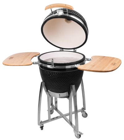 Gril Strend Pro Kamado Egg 21", priemer 46,7 cm, gril výška 91 cm, čierny, 130x73x122 cm