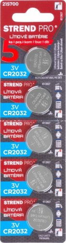 Batéria Strend Pro, Li-MnO2, 5 ks, CR2032