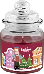 Sviečka Bolsius Big Jar, Luskáčik, vonná, vianočná, get cosy (pečené jablko a škorica), 32 hod., 79x129 mm, v skle