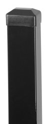 Stĺpik Strend Pro EUROSTANDARD, 2200/60x40/1,25 mm, antracit, hranatý, čiapočka, Zn+PVC, RAL7016