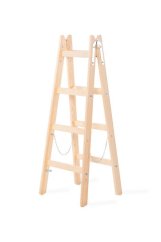 Rebrík Strend Pro, 4 priečkový, dvojitý, drevený, 1,32 m, max. 150 kg
