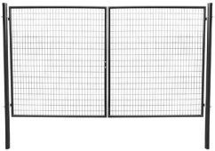 Brána Strend Pro METALTEC DUO, 3580/1950/100x50 mm, antracit, dvojkrídlová, záhradná, ZN+PVC, RAL7016