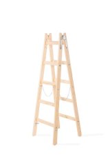 Rebrík Strend Pro, 5 priečkový, dvojitý, drevený, 1,63 m, max. 150 kg