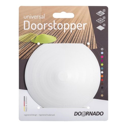 Zarážka do dverí DOORSTOPPER, doraz, plastová za dvere, dverová na podlahu, biela