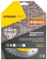 Kotúč Strend Pro 521C, 125 mm, diamantový, Turbo +