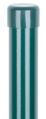 Stĺpik Strend Pro METALTEC, 38/2500/1,25 mm, zelený, okrúhly, čiapočka, Zn+PVC, RAL6005