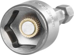 Hlavica s magnetom Strend Pro MS84, 13 mm, 1/4", magnetický držiak bitov, bal. 5 ks