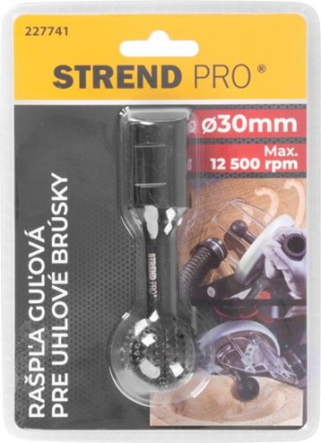 Rašpľa Strend Pro RSP41, na drevo, 30 mm, pre uhlovú brúsku, guľová, čierna